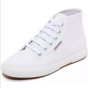 SUPERGA WHITE HIGH TOP SNEAKERS